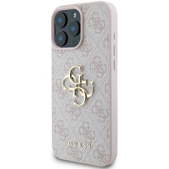 Etui Guess Hardcase 4G Big Metal Logo do iPhone 16 Pro Max, różowe